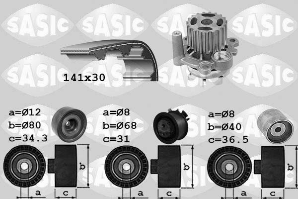 Sasic 3906053 - Ūdenssūknis + Zobsiksnas komplekts ps1.lv