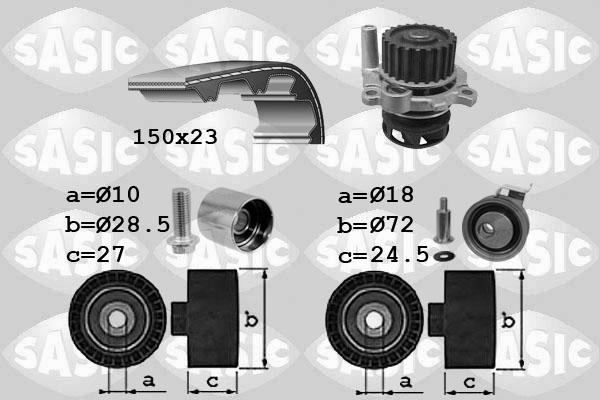 Sasic 3906064 - Ūdenssūknis + Zobsiksnas komplekts ps1.lv