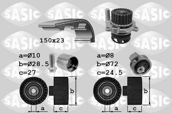 Sasic 3906063 - Ūdenssūknis + Zobsiksnas komplekts ps1.lv