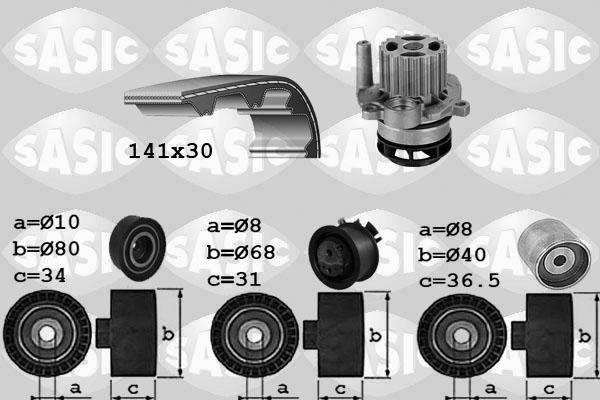 Sasic 3906084 - Ūdenssūknis + Zobsiksnas komplekts ps1.lv