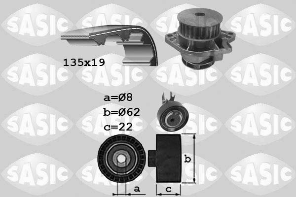 Sasic 3906088 - Ūdenssūknis + Zobsiksnas komplekts ps1.lv