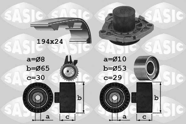 Sasic 3906034 - Ūdenssūknis + Zobsiksnas komplekts ps1.lv