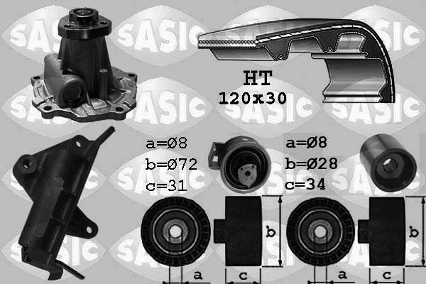 Sasic 3906020 - Ūdenssūknis + Zobsiksnas komplekts ps1.lv