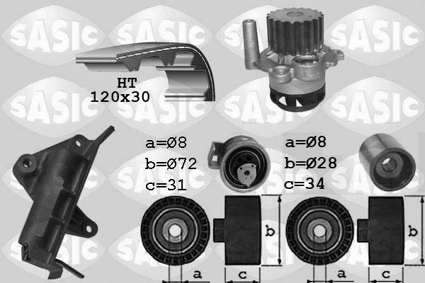 Sasic 3906021 - Ūdenssūknis + Zobsiksnas komplekts ps1.lv