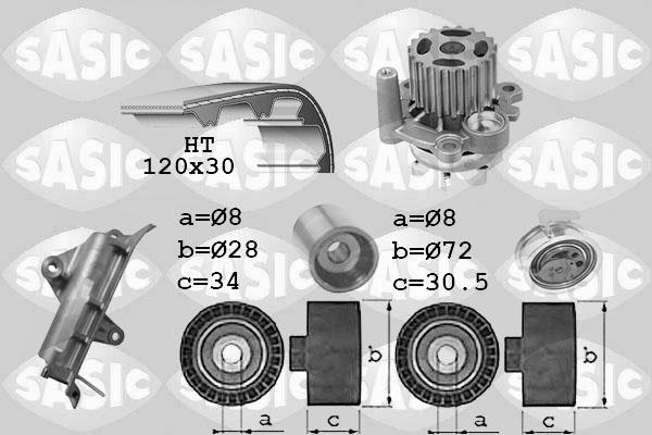 Sasic 3906022 - Ūdenssūknis + Zobsiksnas komplekts ps1.lv