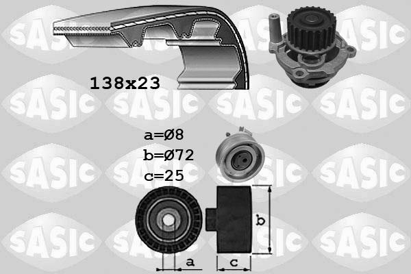 Sasic 3906070 - Ūdenssūknis + Zobsiksnas komplekts ps1.lv