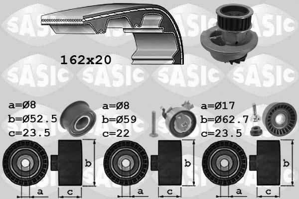 Sasic 3906073 - Ūdenssūknis + Zobsiksnas komplekts ps1.lv