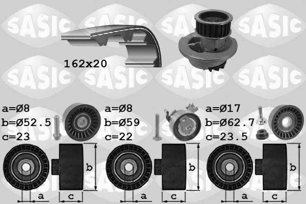 Sasic 3906072 - Ūdenssūknis + Zobsiksnas komplekts ps1.lv