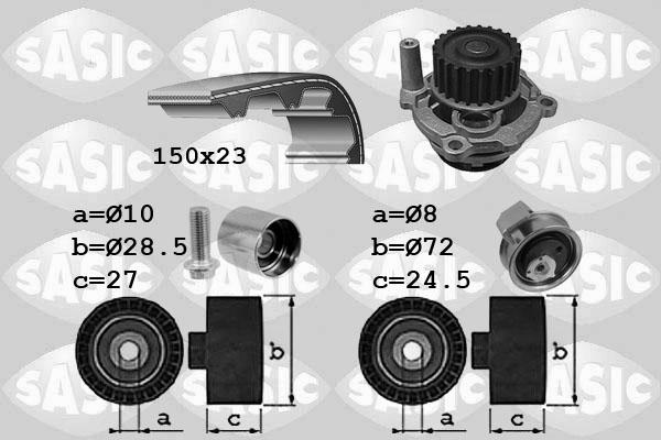 Sasic 3906101 - Ūdenssūknis + Zobsiksnas komplekts ps1.lv