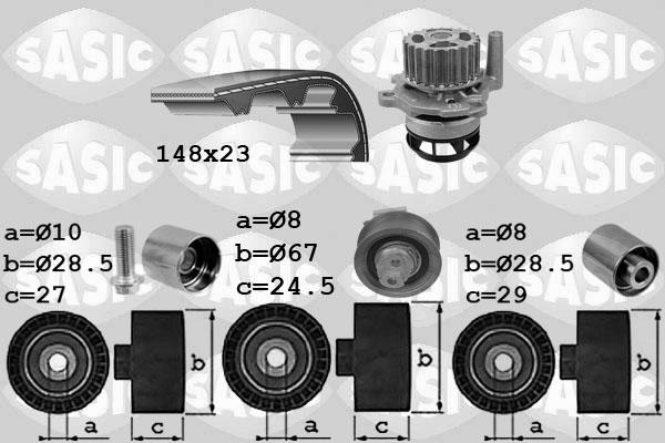 Sasic 3906103 - Ūdenssūknis + Zobsiksnas komplekts ps1.lv