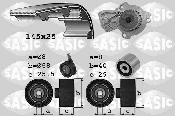 Sasic 3906110 - Ūdenssūknis + Zobsiksnas komplekts ps1.lv