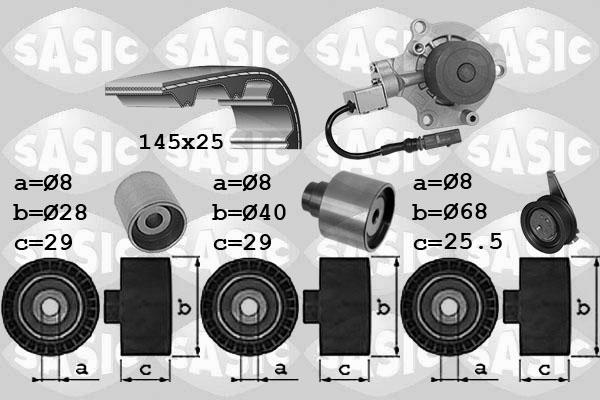 Sasic 3906113 - Ūdenssūknis + Zobsiksnas komplekts ps1.lv