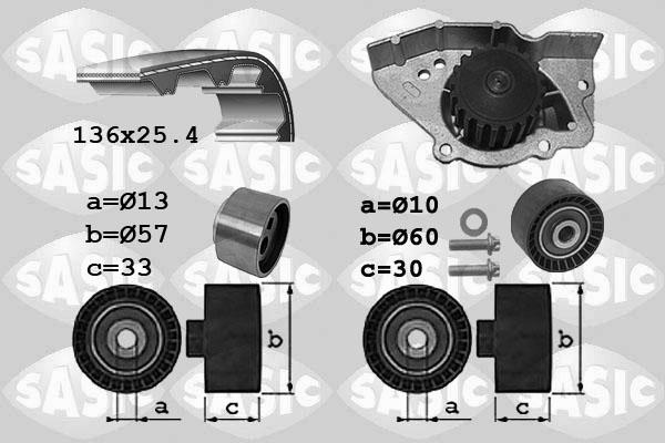 Sasic 3900041 - Ūdenssūknis + Zobsiksnas komplekts ps1.lv