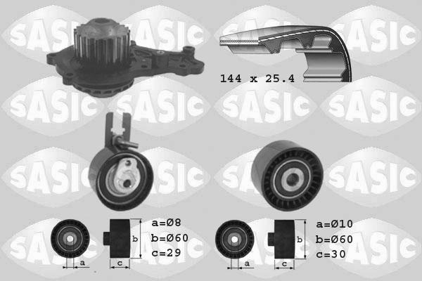 Sasic 3900009 - Ūdenssūknis + Zobsiksnas komplekts ps1.lv