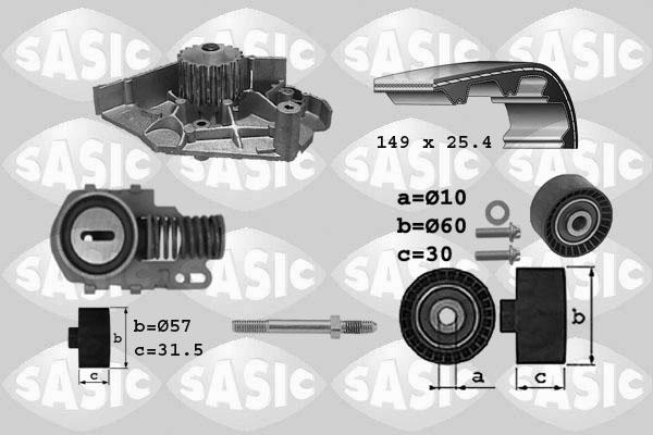 Sasic 3900005 - Ūdenssūknis + Zobsiksnas komplekts ps1.lv