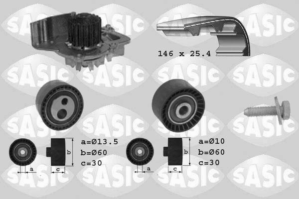 Sasic 3900006 - Ūdenssūknis + Zobsiksnas komplekts ps1.lv