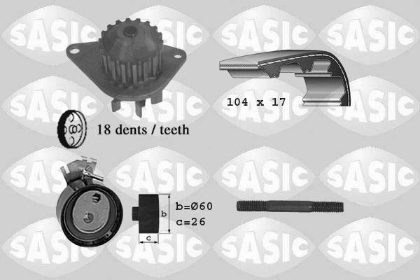 Sasic 3900003 - Ūdenssūknis + Zobsiksnas komplekts ps1.lv