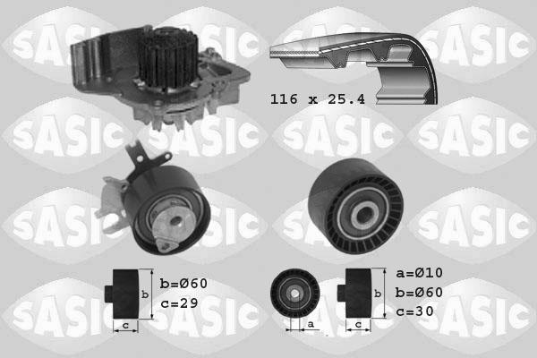 Sasic 3900007 - Ūdenssūknis + Zobsiksnas komplekts ps1.lv