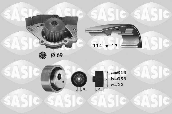 Sasic 3900024 - Ūdenssūknis + Zobsiksnas komplekts ps1.lv