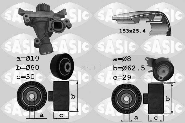 Sasic 3900028 - Ūdenssūknis + Zobsiksnas komplekts ps1.lv