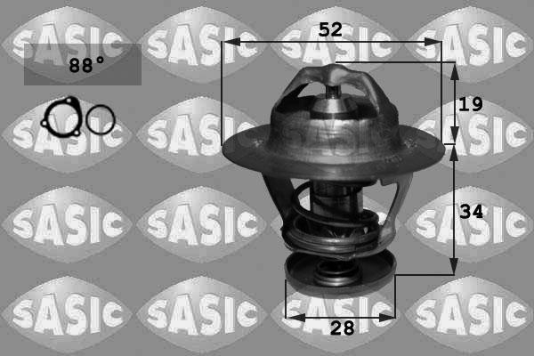 Sasic 3306143 - Termostats, Dzesēšanas šķidrums ps1.lv