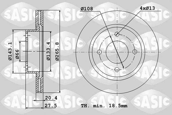 Sasic 2464974J - Bremžu diski ps1.lv