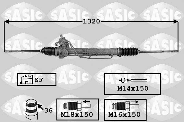 Sasic 7006143 - Stūres mehānisms ps1.lv