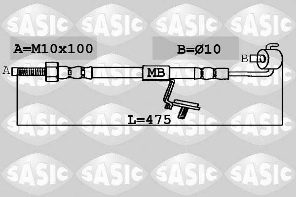 Sasic SBH6320 - Bremžu šļūtene ps1.lv