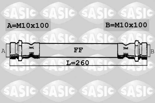 Sasic SBH0165 - Bremžu šļūtene ps1.lv