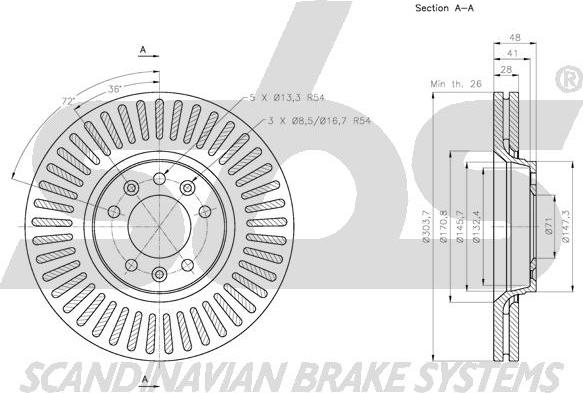 SBS 1815.203734 - Bremžu diski ps1.lv