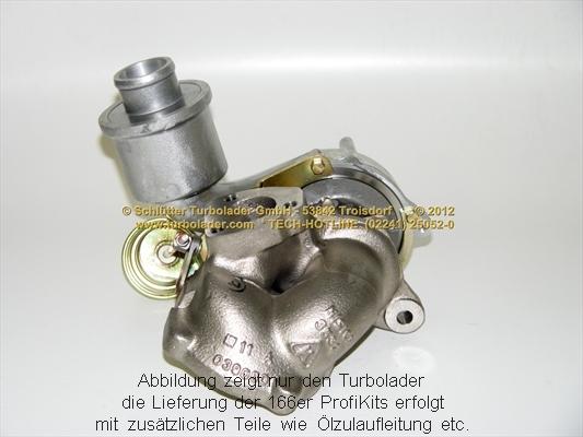 Schlütter Turbolader 166-01041 - Kompresors, Turbopūte ps1.lv