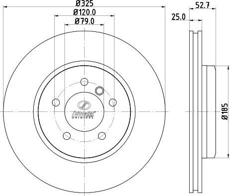 SCHNIEDER AUTOTECH BMS55.00166 - Bremžu diski ps1.lv