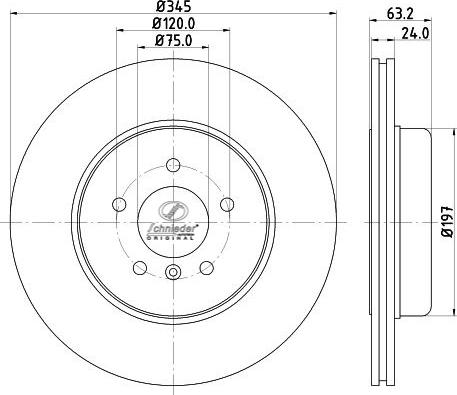 SCHNIEDER AUTOTECH BMS55.00170 - Bremžu diski ps1.lv