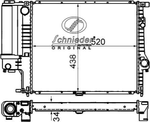 SCHNIEDER AUTOTECH BMS33.00019 - Radiators, Motora dzesēšanas sistēma ps1.lv