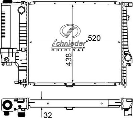 SCHNIEDER AUTOTECH BMS33.00012 - Radiators, Motora dzesēšanas sistēma ps1.lv