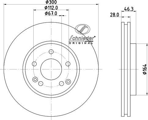 SCHNIEDER AUTOTECH BZS55.00051 - Bremžu diski ps1.lv