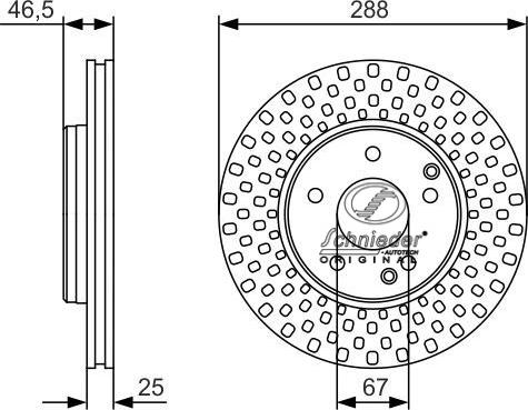 SCHNIEDER AUTOTECH BZS55.00064 - Bremžu diski ps1.lv