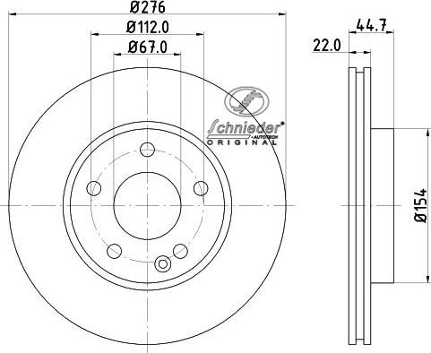 SCHNIEDER AUTOTECH BZS55.00039 - Bremžu diski ps1.lv