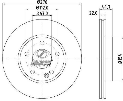 SCHNIEDER AUTOTECH BZS55.00078 - Bremžu diski ps1.lv