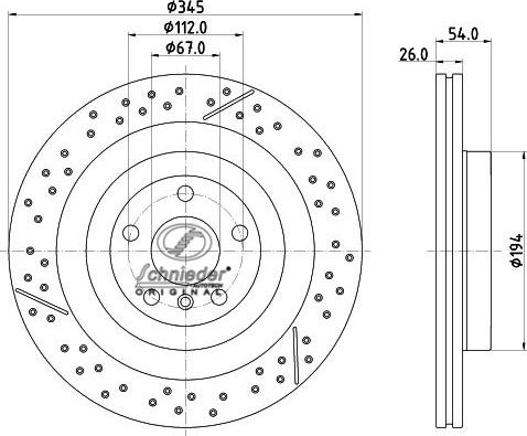 SCHNIEDER AUTOTECH BZS55.00350 - Bremžu diski ps1.lv