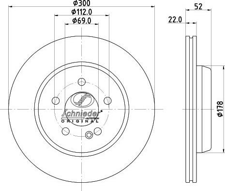 SCHNIEDER AUTOTECH BZS55.00382 - Bremžu diski ps1.lv