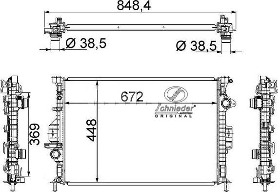 SCHNIEDER AUTOTECH LRS33.00158 - Radiators, Motora dzesēšanas sistēma ps1.lv