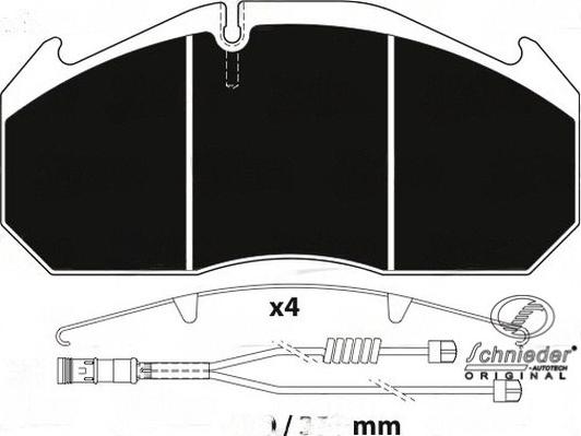 SCHNIEDER AUTOTECH MNT31.00012 - Bremžu uzliku kompl., Disku bremzes ps1.lv