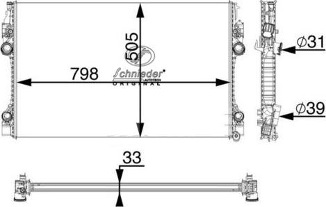 SCHNIEDER AUTOTECH PRS33.00193 - Radiators, Motora dzesēšanas sistēma ps1.lv