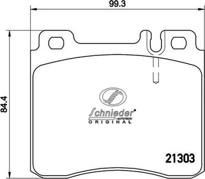 SCHNIEDER AUTOTECH SBP007-551 - Bremžu uzliku kompl., Disku bremzes ps1.lv