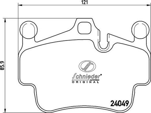 SCHNIEDER AUTOTECH SBP014-161 - Bremžu uzliku kompl., Disku bremzes ps1.lv