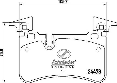 SCHNIEDER AUTOTECH SBP014-811 - Bremžu uzliku kompl., Disku bremzes ps1.lv