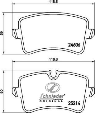 SCHNIEDER AUTOTECH SBP016-001 - Bremžu uzliku kompl., Disku bremzes ps1.lv