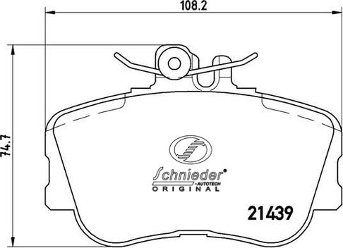 SCHNIEDER AUTOTECH SBP018-041 - Bremžu uzliku kompl., Disku bremzes ps1.lv