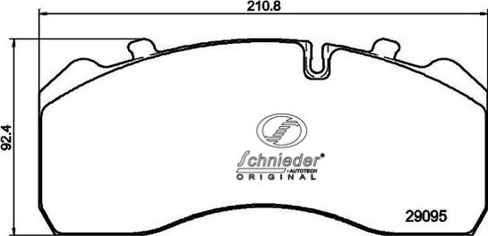 SCHNIEDER AUTOTECH SFT31.00015 - Bremžu uzliku kompl., Disku bremzes ps1.lv